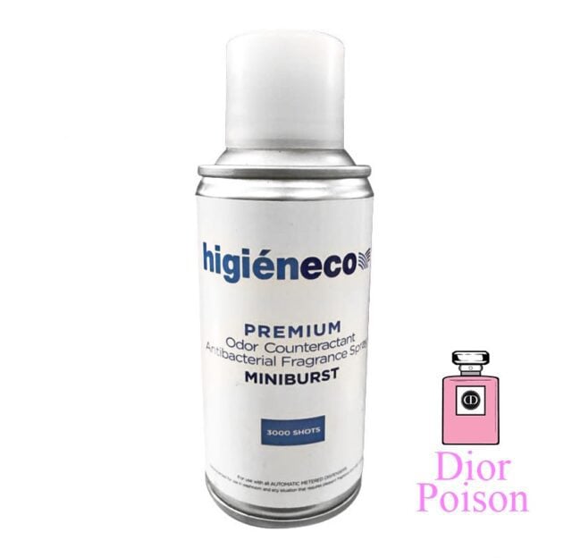 Higieneco MiniBurst 2.0 Dior Poison Automatic Aerosol Air Freshener Fragrance Refill, Antibacterial, 160 mL