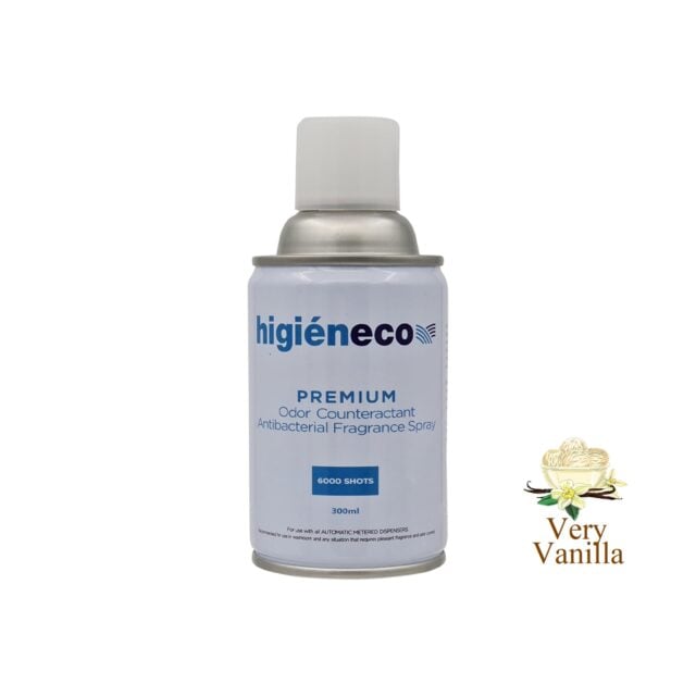 Higieneco Very Vanilla Automatic Aerosol Air Freshener Fragrance Refill, Antibacterial, 300 mL