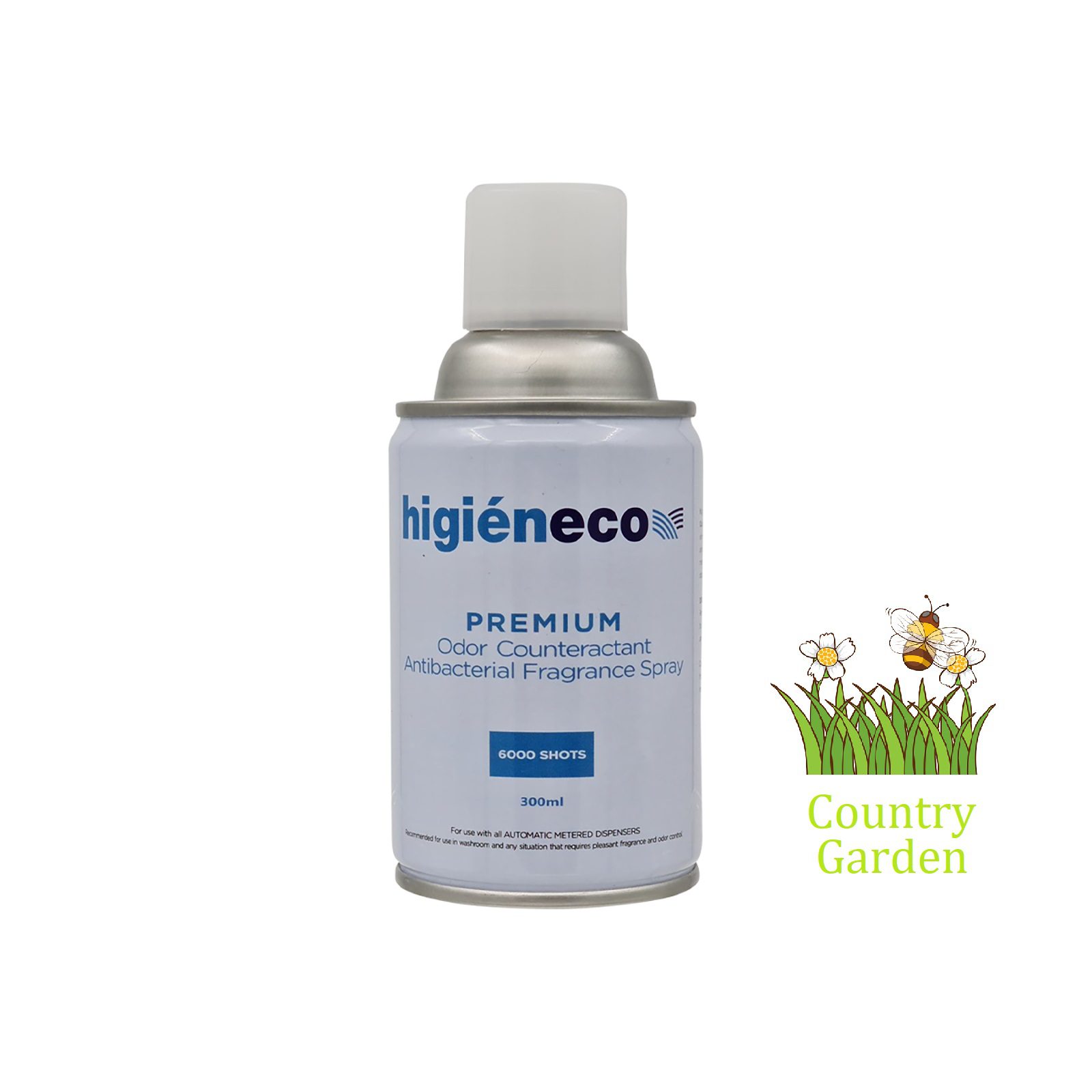 Higieneco Country Garden Automatic Aerosol Air Freshener Fragrance Refill, Antibacterial, 300 mL