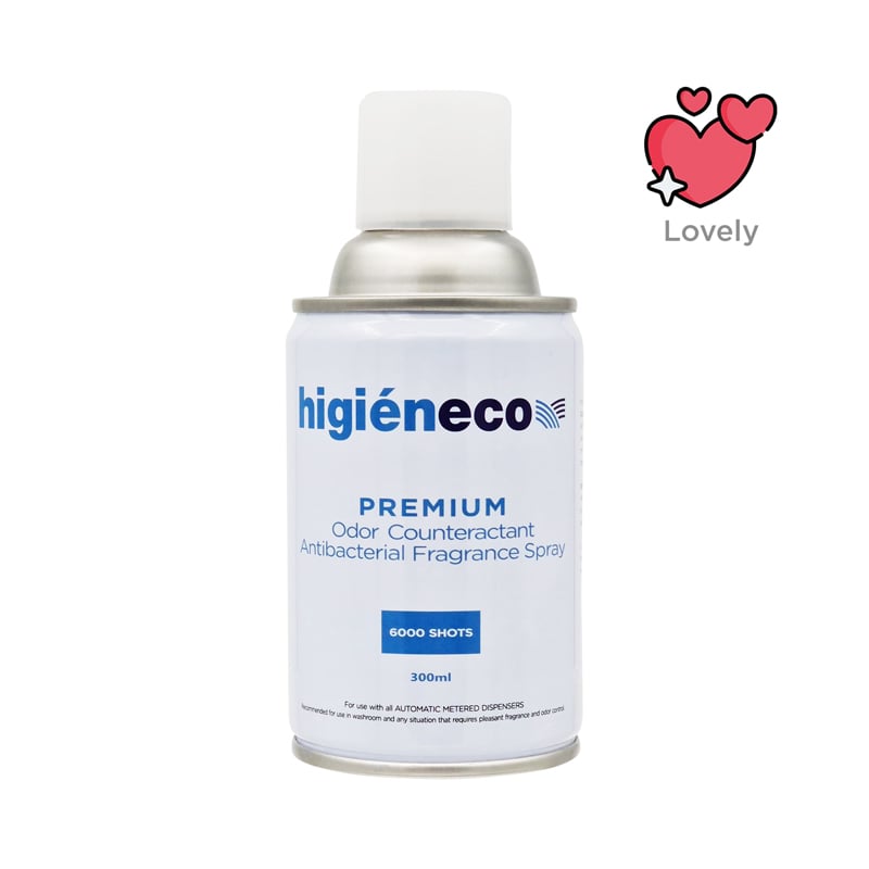 Higieneco Lovely Automatic Aerosol Air Freshener Fragrance Refill, Antibacterial, 300 mL