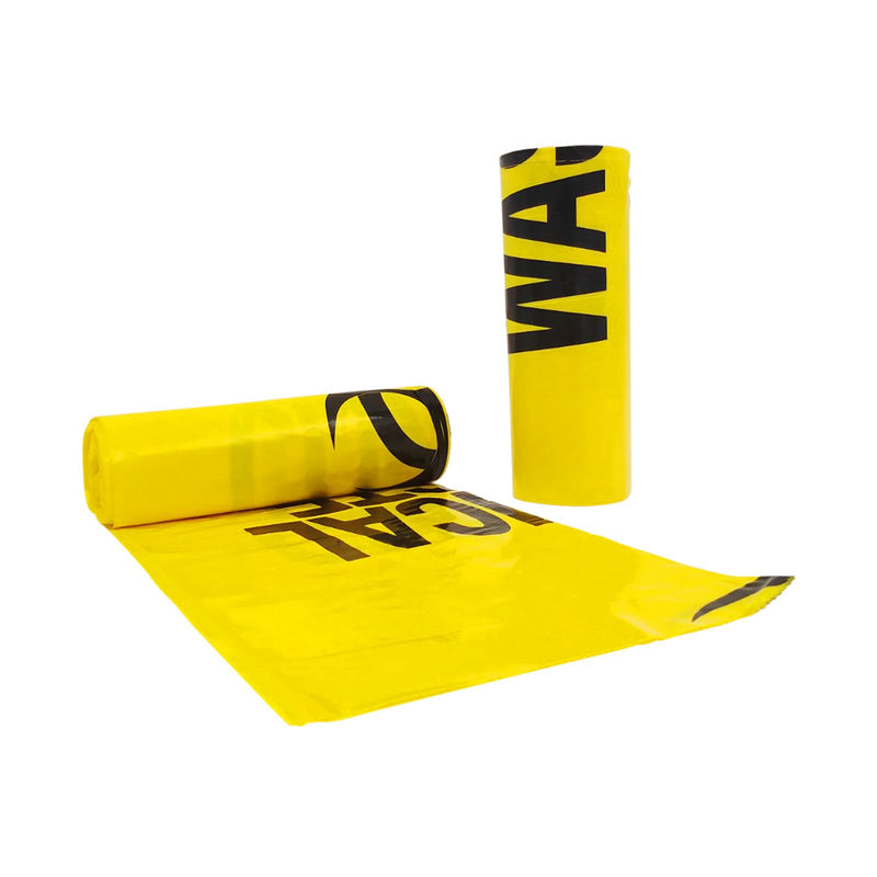 120L Clinical Waste Bags Bio Hazard Heavy Duty 10 per Roll