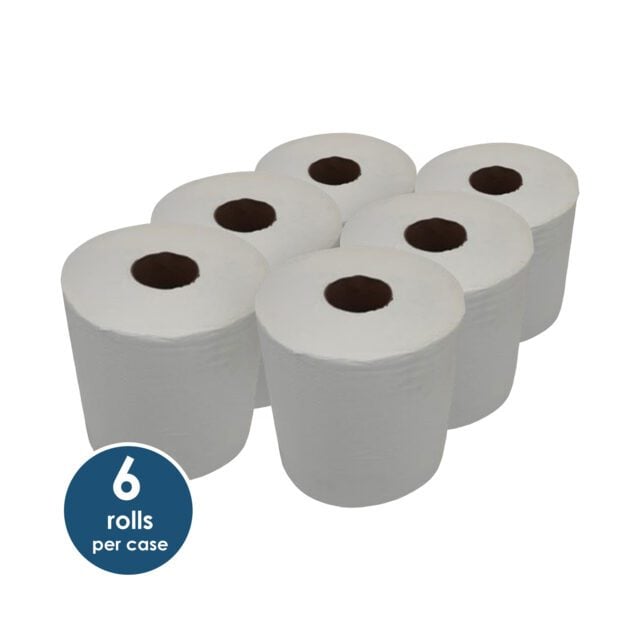 Extra Hygiene Premium Centrefeed Perforated Hand Towel Paper, 6 Rolls, 300 Meters