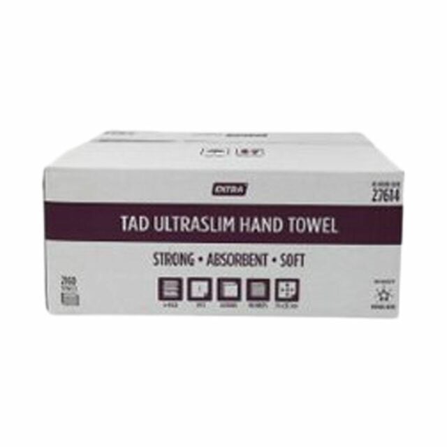 Extra Hygiene Premium TAD Ultraslim Hand Towel, 1 Ply, 6 Fold, 2160 Sheets