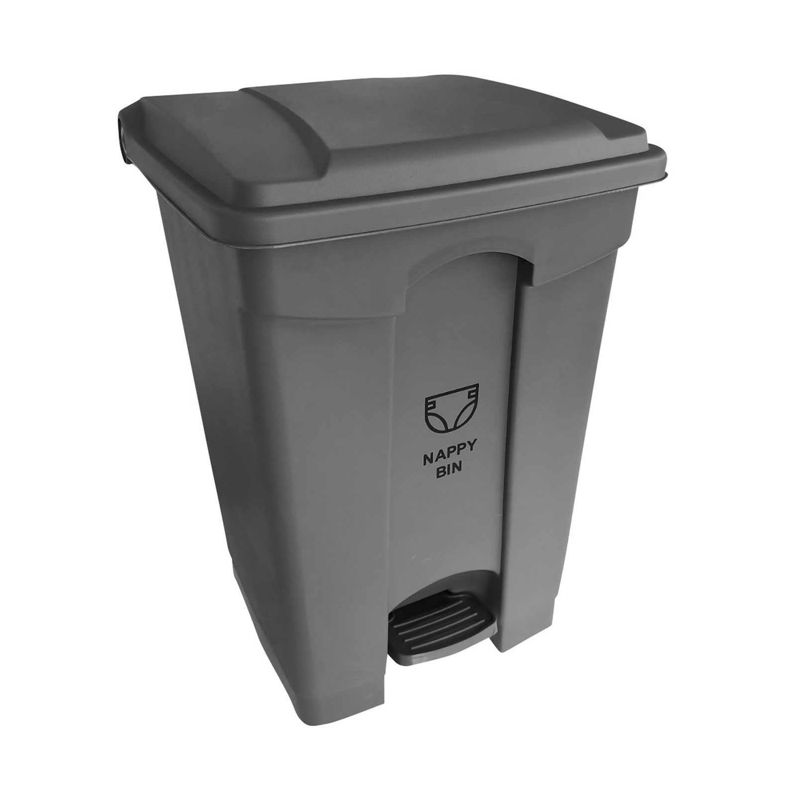 45l grey pedal nappy bin 72035 angle