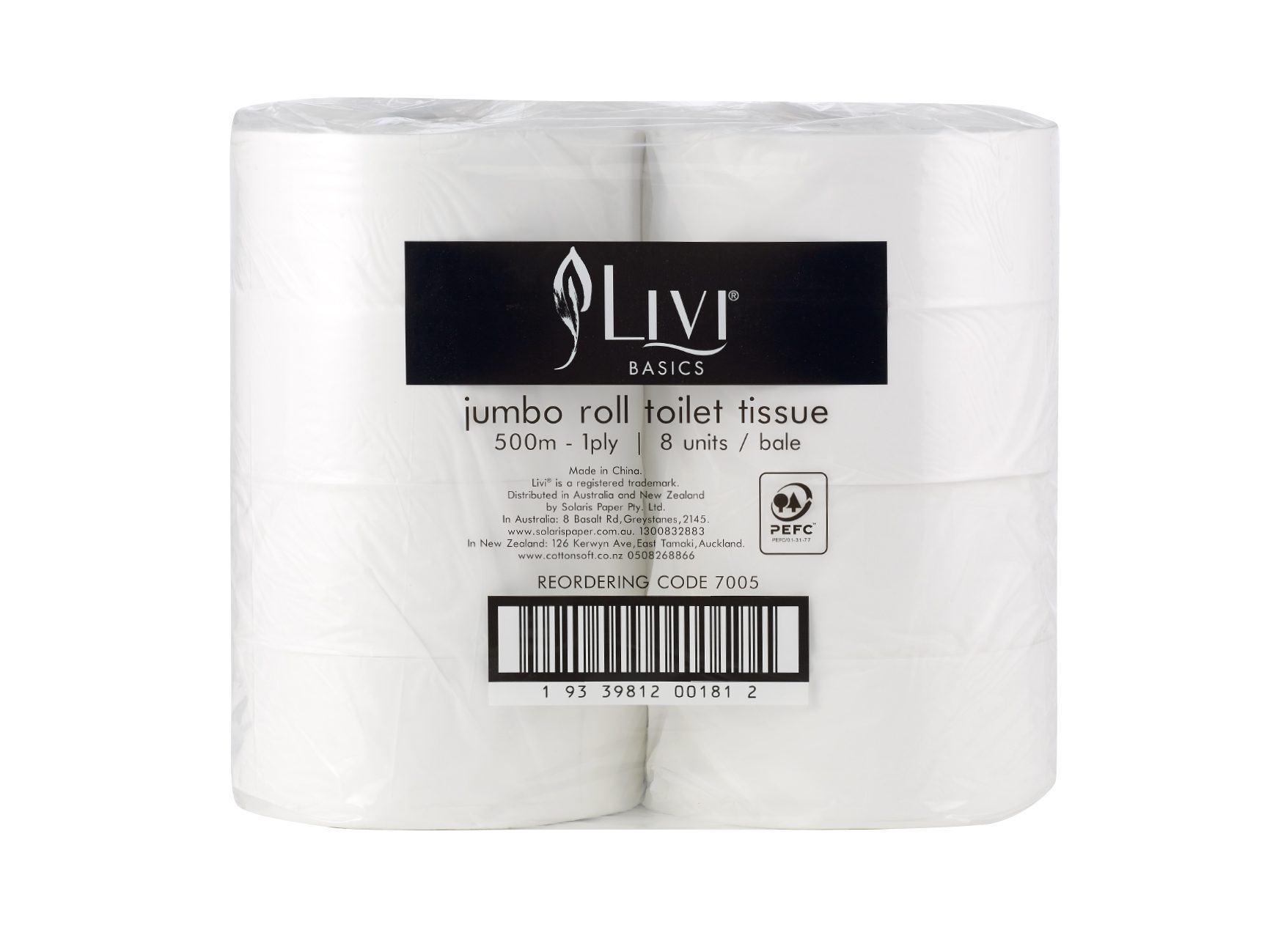 Livi Basics bathroom jumbo Toilet Paper 1 ply 500 m 7005