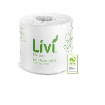 Livi Basics Toilet Tissue Roll 1ply 1000s, 48 Rolls