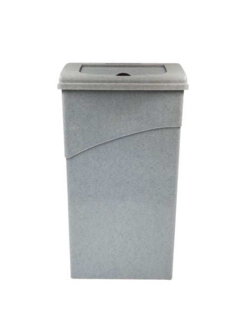 Sleek Light Grey Sanitary Bin, 25L Side-Opening Flap