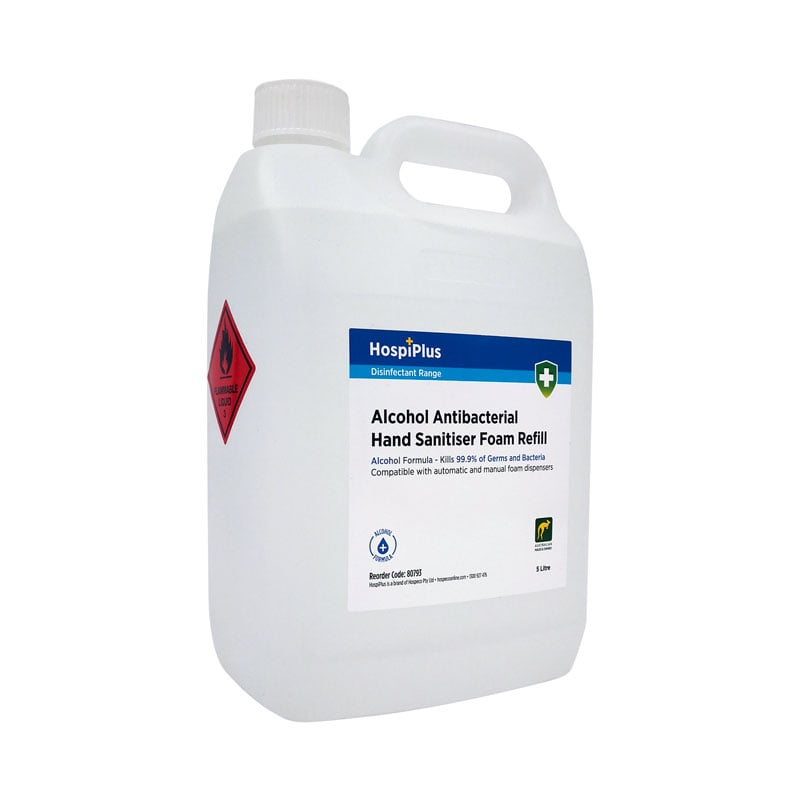 HospiPlus Alcohol Foam Hand Sanitiser Refill, 5L