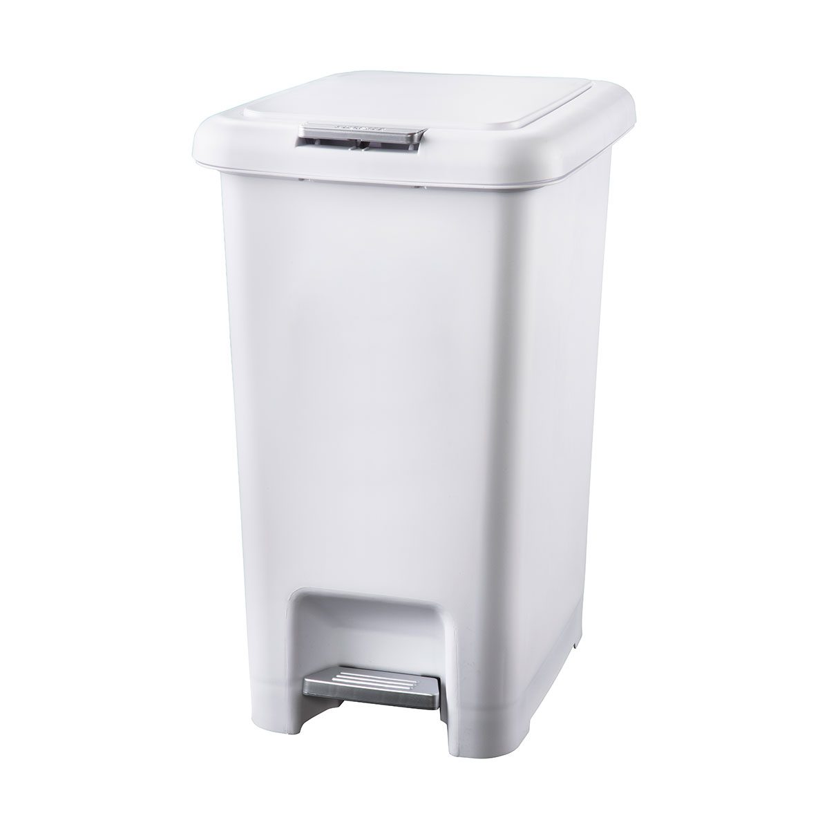 30 Litre White Bin Dual mechanism Pedal Push Button BB-30PPW