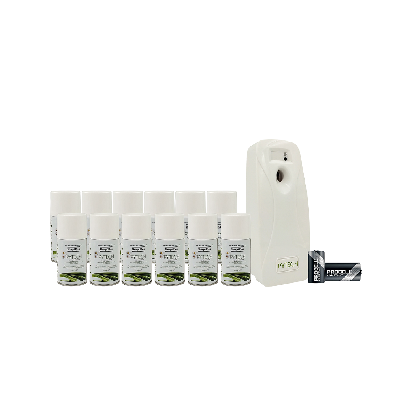 Pytech Multi-Insect Control Starter Kit – Dispenser, 12 Refills & 2 Batteries