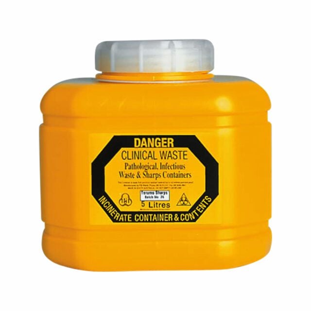Sharps Disposal Container Yellow 5L