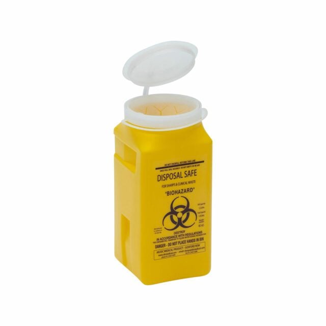 Sharps Disposal Container Yellow 1.4L