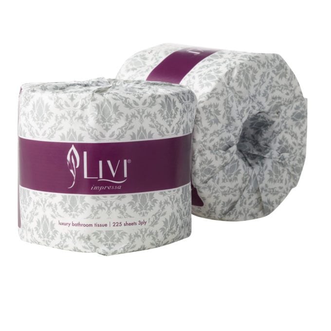 Livi Impressa bathroom embossed Toilet Paper 3 ply 225 sheets 3005