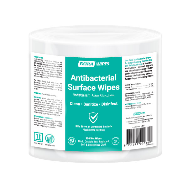 Extra Antibacterial Surface Roll Wipe 900 pack