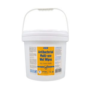 Extra Antibacterial Multi Use-Wet Wipes Roll 1200s Bucket front handle