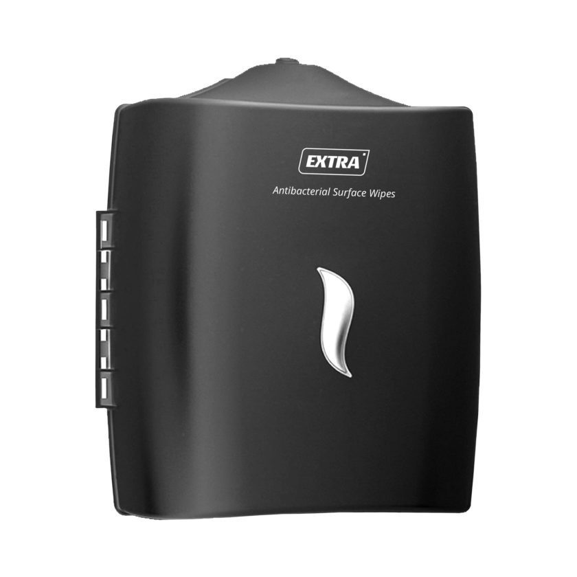 extra wall mount wet wipes dispenser black